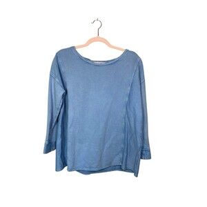 J. Jill Medium Women’s  Pullover Round‎ Neck Sweatshirt Top Long Sleeve Cotton